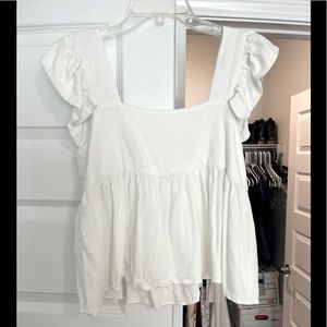 Vici Collection Jody Linen Babydoll Top